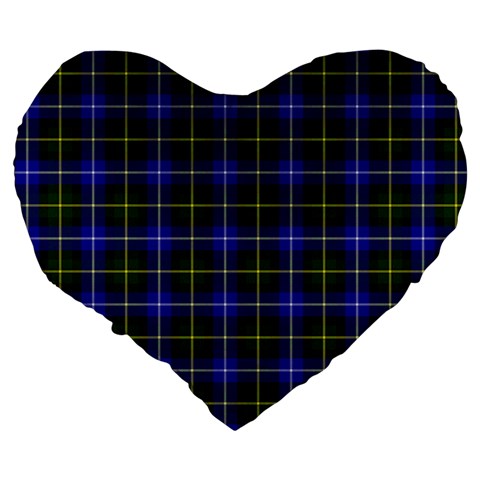 MacNeil of Barra Tartan Large 19  Premium Flano Heart Shape Cushion from ArtsNow.com Back