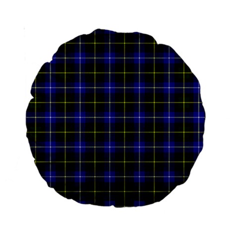 MacNeil of Barra Tartan Standard 15  Premium Round Cushion from ArtsNow.com Front