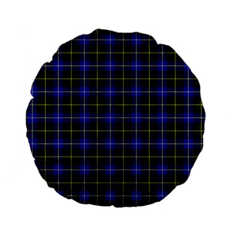 MacNeil of Barra Tartan Standard 15  Premium Flano Round Cushion from ArtsNow.com Front