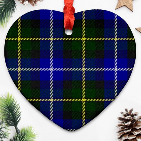 MacNeil of Barra Tartan Ornament (Heart) from ArtsNow.com Front