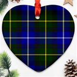 MacNeil of Barra Tartan Heart Ornament (Two Sides)