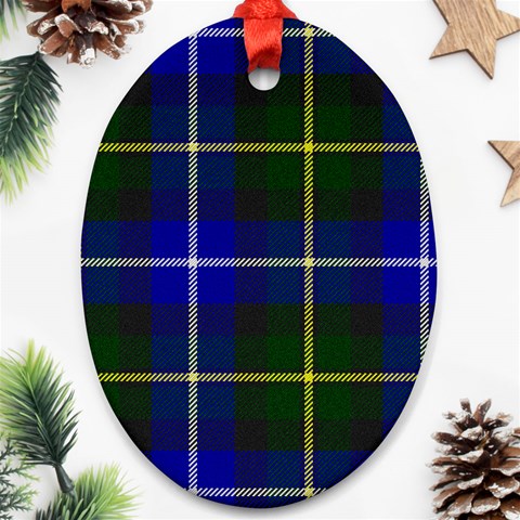 MacNeil of Barra Tartan Ornament (Oval) from ArtsNow.com Front