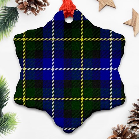 MacNeil of Barra Tartan Snowflake Ornament (Two Sides) from ArtsNow.com Front