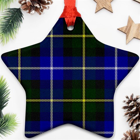 MacNeil of Barra Tartan Star Ornament (Two Sides) from ArtsNow.com Front