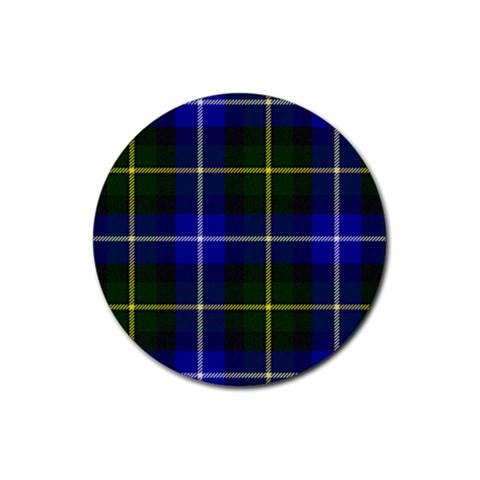 MacNeil of Barra Tartan Rubber Round Coaster (4 pack) from ArtsNow.com Front