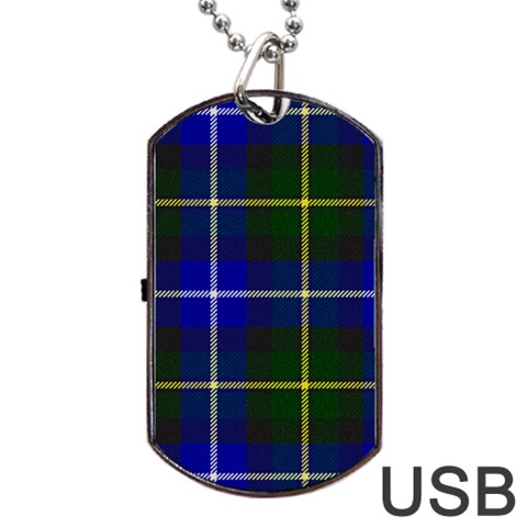 MacNeil of Barra Tartan Dog Tag USB Flash (Two Sides) from ArtsNow.com Front