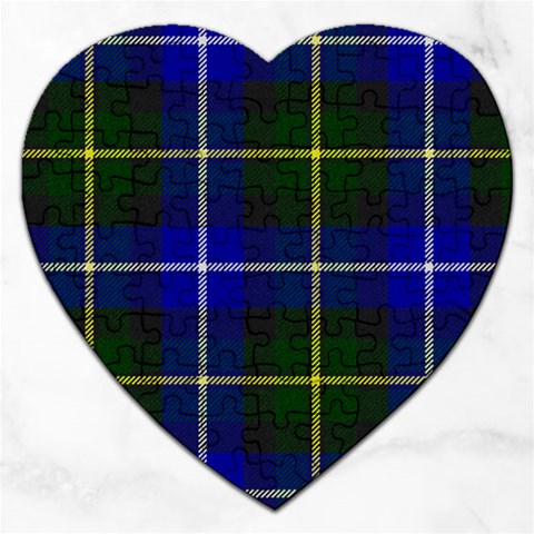 MacNeil of Barra Tartan Jigsaw Puzzle (Heart) from ArtsNow.com Front