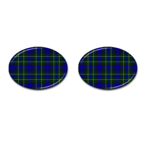 MacNeil of Colonsay Tartan Cufflinks (Oval) from ArtsNow.com Front(Pair)