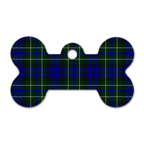 MacNeil of Colonsay Tartan Dog Tag Bone (Two Sides) from ArtsNow.com Back
