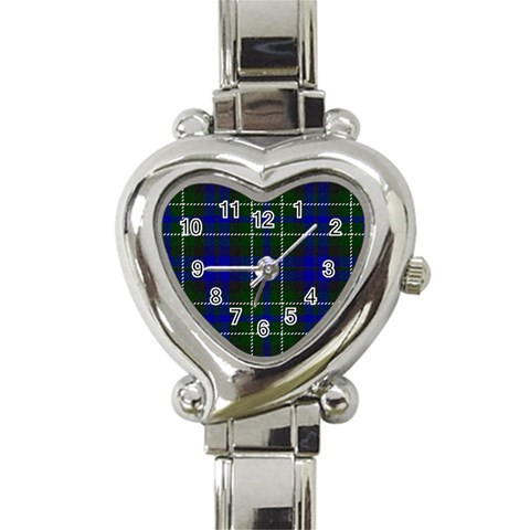 MacNeil of Colonsay Tartan Heart Italian Charm Watch from ArtsNow.com Front