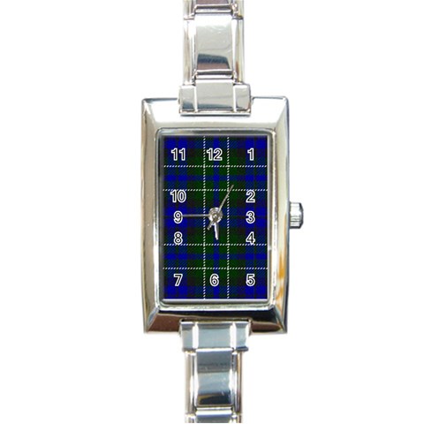 MacNeil of Colonsay Tartan Rectangle Italian Charm Watch from ArtsNow.com Front