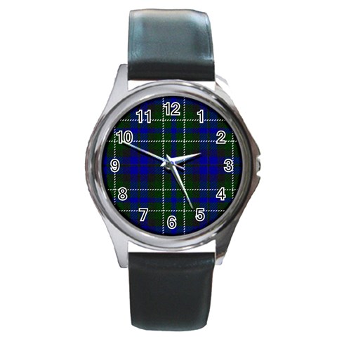 MacNeil of Colonsay Tartan Round Metal Watch from ArtsNow.com Front