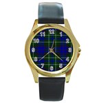 MacNeil of Colonsay Tartan Round Gold Metal Watch