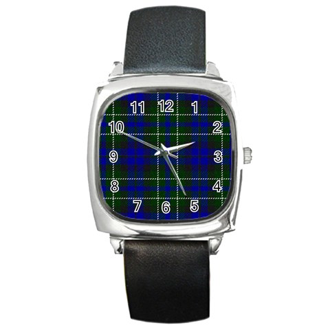 MacNeil of Colonsay Tartan Square Metal Watch from ArtsNow.com Front