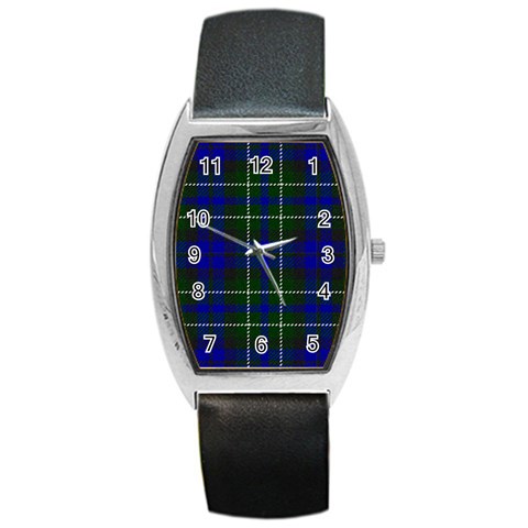 MacNeil of Colonsay Tartan Barrel Style Metal Watch from ArtsNow.com Front