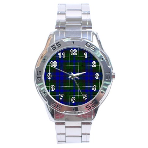MacNeil of Colonsay Tartan Stainless Steel Analogue Watch from ArtsNow.com Front