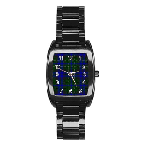 MacNeil of Colonsay Tartan Stainless Steel Barrel Watch from ArtsNow.com Front