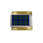 MacNeil of Colonsay Tartan Gold Trim Italian Charm (9mm)