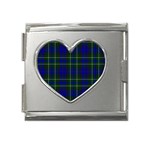 MacNeil of Colonsay Tartan Mega Link Heart Italian Charm (18mm)