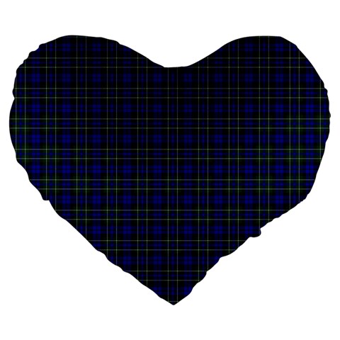 MacNeil of Colonsay Tartan Large 19  Premium Flano Heart Shape Cushion from ArtsNow.com Front