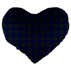 MacNeil of Colonsay Tartan Large 19  Premium Flano Heart Shape Cushion from ArtsNow.com Back