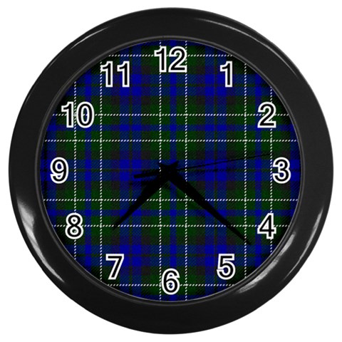 MacNeil of Colonsay Tartan Wall Clock (Black) from ArtsNow.com Front