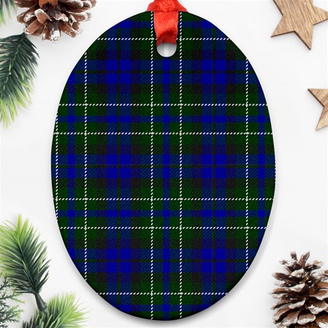 MacNeil of Colonsay Tartan Oval Ornament (Two Sides) from ArtsNow.com Front