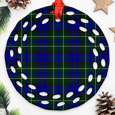 MacNeil of Colonsay Tartan Ornament (Round Filigree) from ArtsNow.com Front