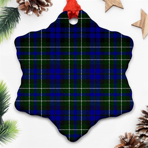 MacNeil of Colonsay Tartan Snowflake Ornament (Two Sides) from ArtsNow.com Front