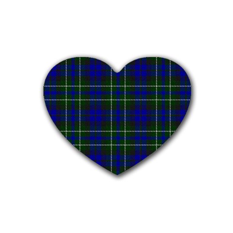 MacNeil of Colonsay Tartan Rubber Coaster (Heart) from ArtsNow.com Front