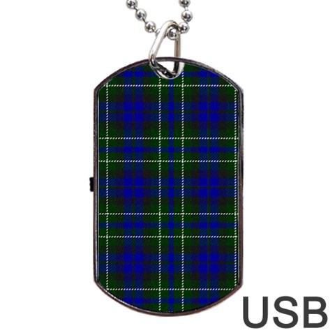 MacNeil of Colonsay Tartan Dog Tag USB Flash (One Side) from ArtsNow.com Front