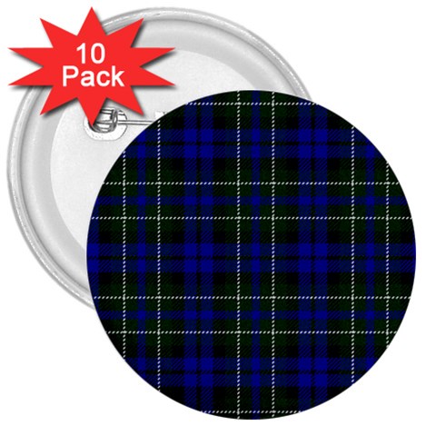 MacNeil of Colonsay Tartan 3  Button (10 pack) from ArtsNow.com Front