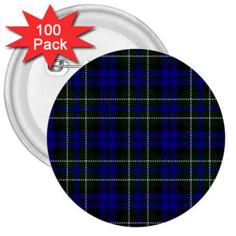 MacNeil of Colonsay Tartan 3  Button (100 pack) from ArtsNow.com Front