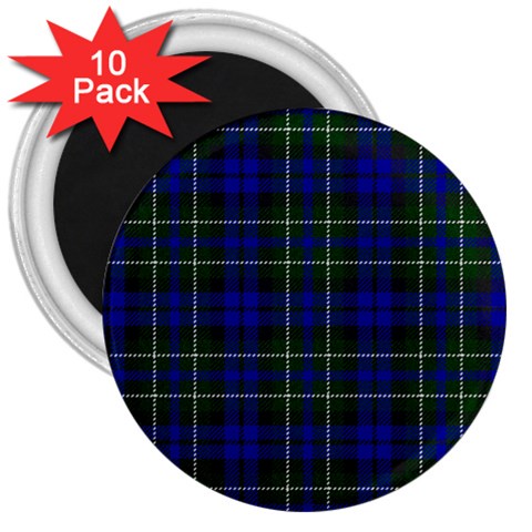 MacNeil of Colonsay Tartan 3  Magnet (10 pack) from ArtsNow.com Front