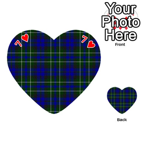 MacNeil of Colonsay Tartan Playing Cards 54 (Heart) from ArtsNow.com Front - Heart7