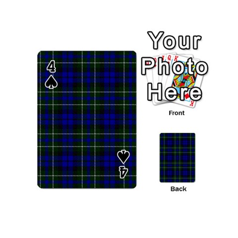 MacNeil of Colonsay Tartan Playing Cards 54 (Mini) from ArtsNow.com Front - Spade4