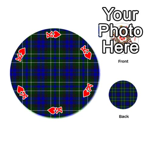 King MacNeil of Colonsay Tartan Playing Cards 54 (Round) from ArtsNow.com Front - HeartK