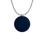 Campbell Tartan 1  Button Necklace