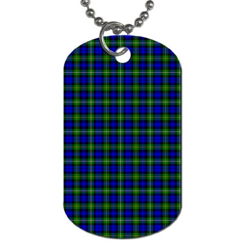 Campbell Tartan Dog Tag (One Side) from ArtsNow.com Front