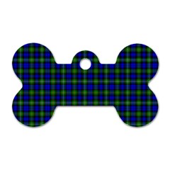 Campbell Tartan Dog Tag Bone (Two Sides) from ArtsNow.com Front