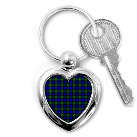 Campbell Tartan Key Chain (Heart) from ArtsNow.com Front