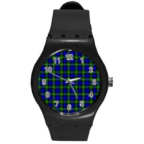 Campbell Tartan Round Plastic Sport Watch (M) from ArtsNow.com Front