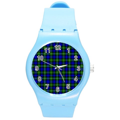 Campbell Tartan Round Plastic Sport Watch (M) from ArtsNow.com Front