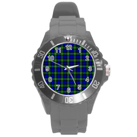 Campbell Tartan Round Plastic Sport Watch (L) from ArtsNow.com Front