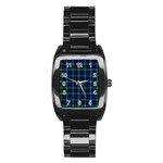 Campbell Tartan Stainless Steel Barrel Watch