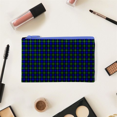 Campbell Tartan Canvas Cosmetic Bag (XS) from ArtsNow.com Front
