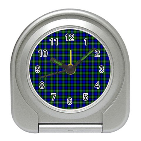 Campbell Tartan Desk Alarm Clock from ArtsNow.com Front
