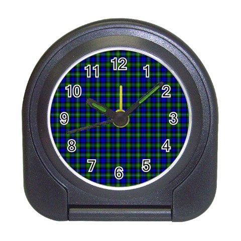 Campbell Tartan Desk Alarm Clock from ArtsNow.com Front