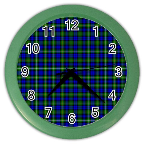 Campbell Tartan Color Wall Clock from ArtsNow.com Front