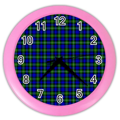 Campbell Tartan Color Wall Clock from ArtsNow.com Front